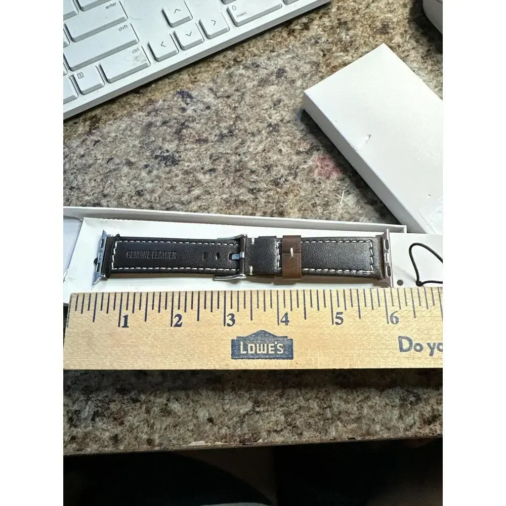 Geniuine dark brown Leather band